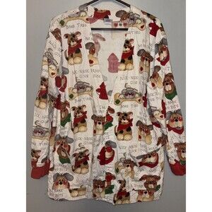 Dogs  Nurses  Scrub jacket Long Sleeve Size Med